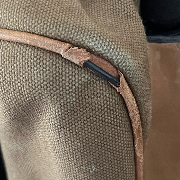 Tramontano Napoli Italian Leather Large Roller Duffel Bag Brown/Tan - Picture 14 of 16